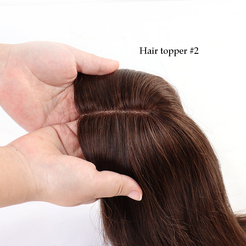 5.25"x5.75" silk base  human hair topper