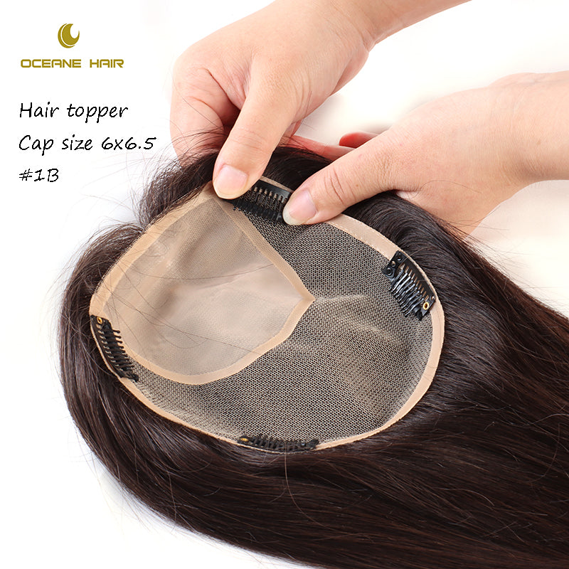 5.25"x5.75" silk base  human hair topper