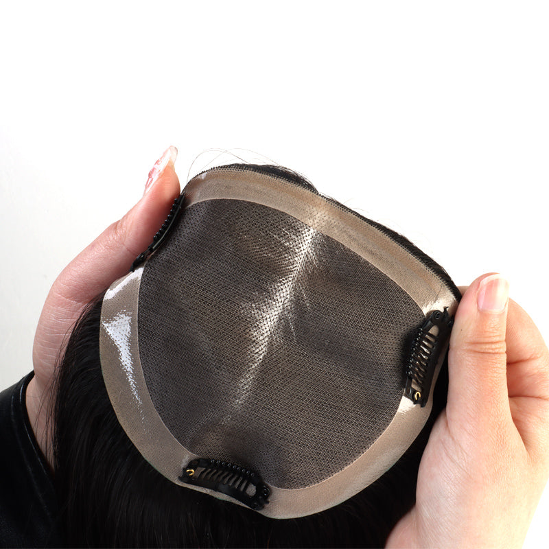 full lace #3 net human hair toppers for women