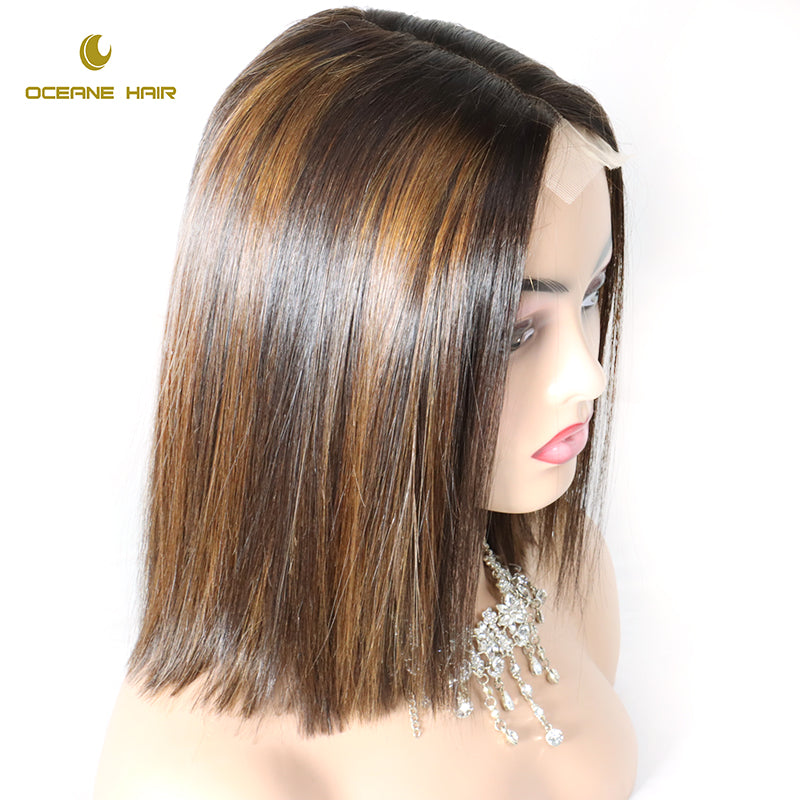 Raw Vietnamese Hair bob Sdd Bone Straight Hair with Frontal hd Lace Closure Wigs for Black Women