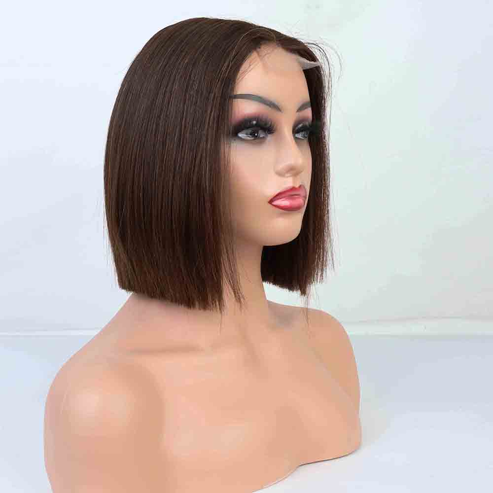 2"x6" lace  100% human virgin hair wig vietnamese wig