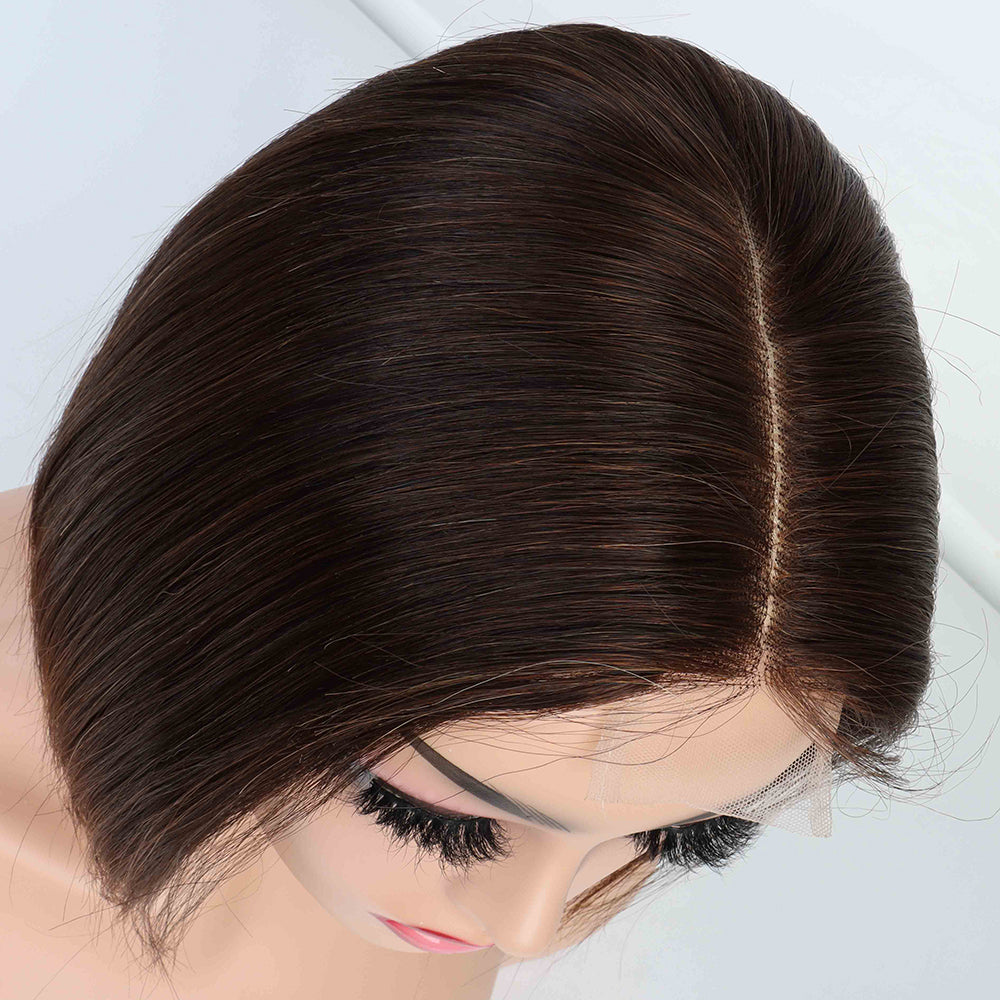 2"x6" lace  100% human virgin hair wig vietnamese wig