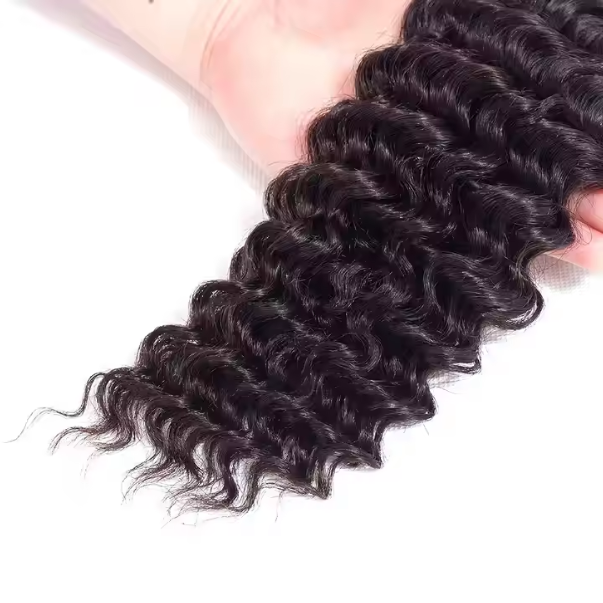 Brazilian Deep Curly Bundles Natural Black High Quality