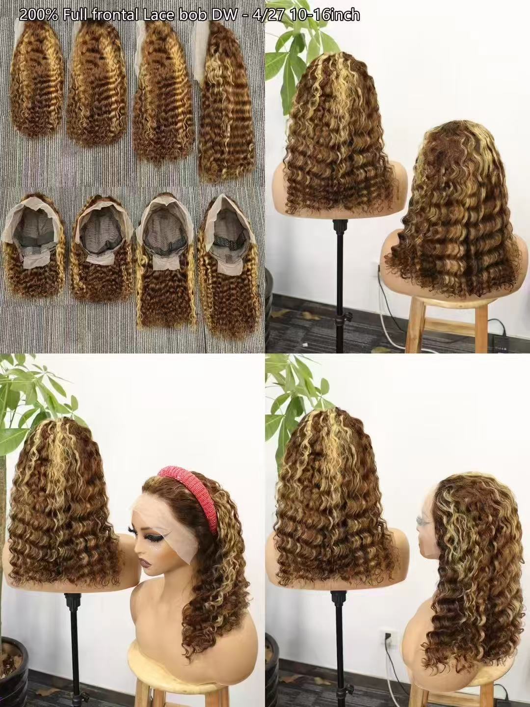 200% Deep Wave 13x6 HD Lace Frontal Wig Brazilian Curly Human Hair Wigs for Women 9x6 Lace Front Human Hair Wig Pre Plucked