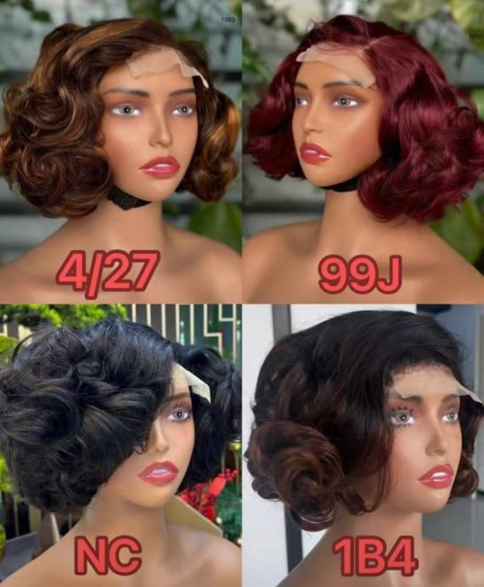 Whosale Price 4X4 Closure Wigs LOOSE BOB Wig 10Inches