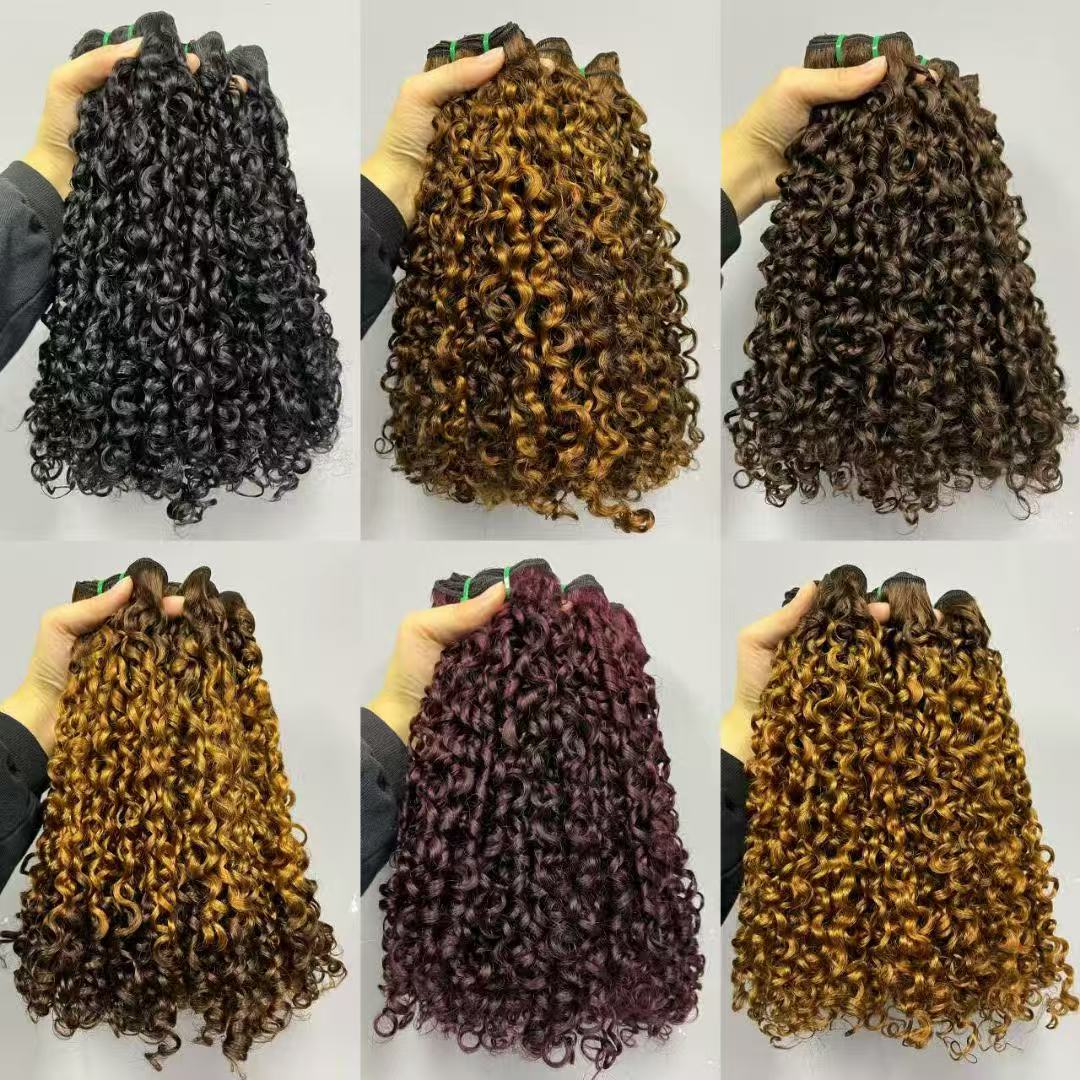 Burmese Curly Hair Bundles Wholesale Price High Quality Hair Weft