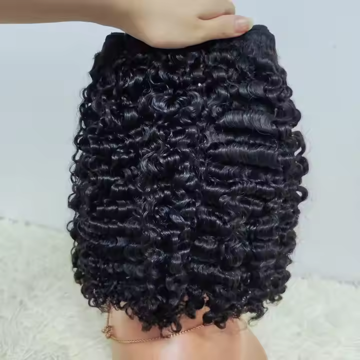 Burmese Curly Hair Bundles Wholesale Price High Quality Hair Weft