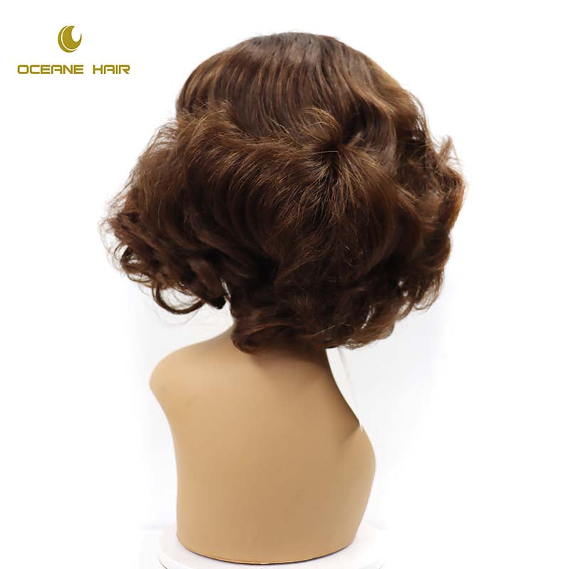 100% Human Hair 10 Inches Bouncy Curly 2x6 Lace Frontal Wigs