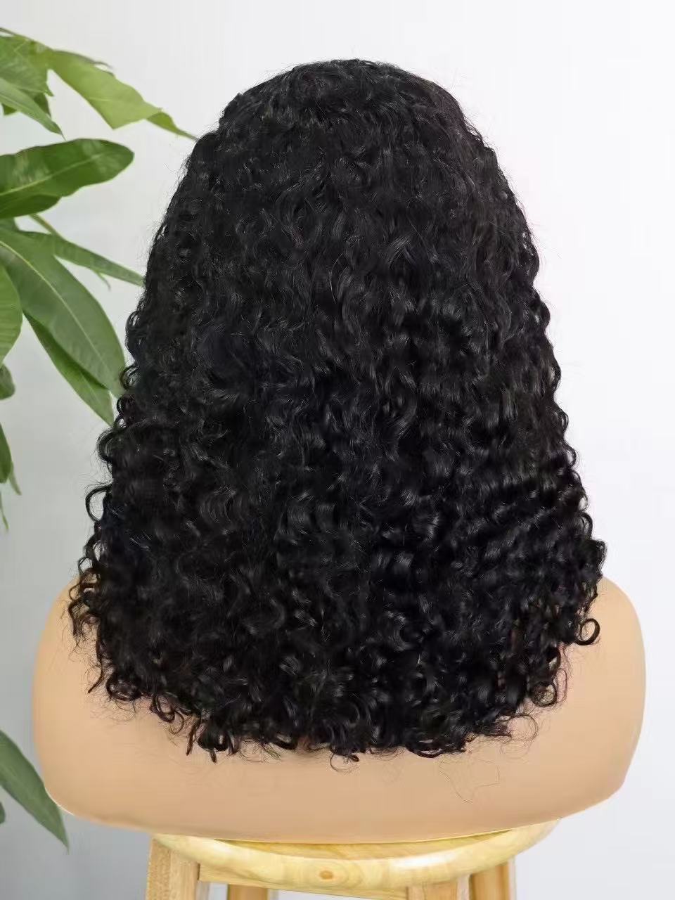 100% Human Hair 12“-18” Inches Roma Curly 13*4 Lace Frontal Wigs