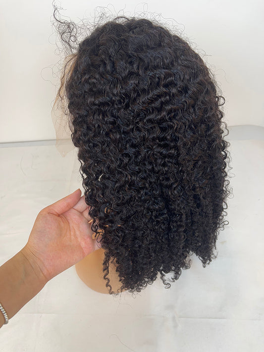 22Inch Natural Color Kinky Curly 13x4 Lace Frontal Wig