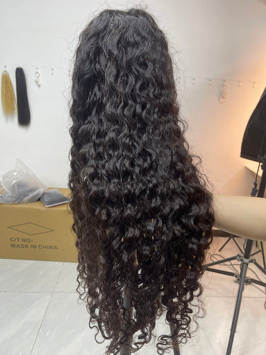 32Inch Curly Lace Closure Wig Brazilian Human Hair