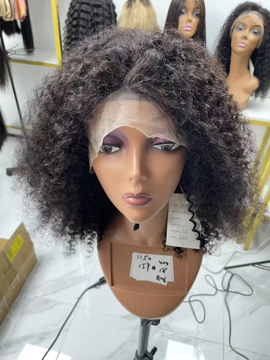 Hot sell Afro kinky curly 13x4 Lace Frontal wig