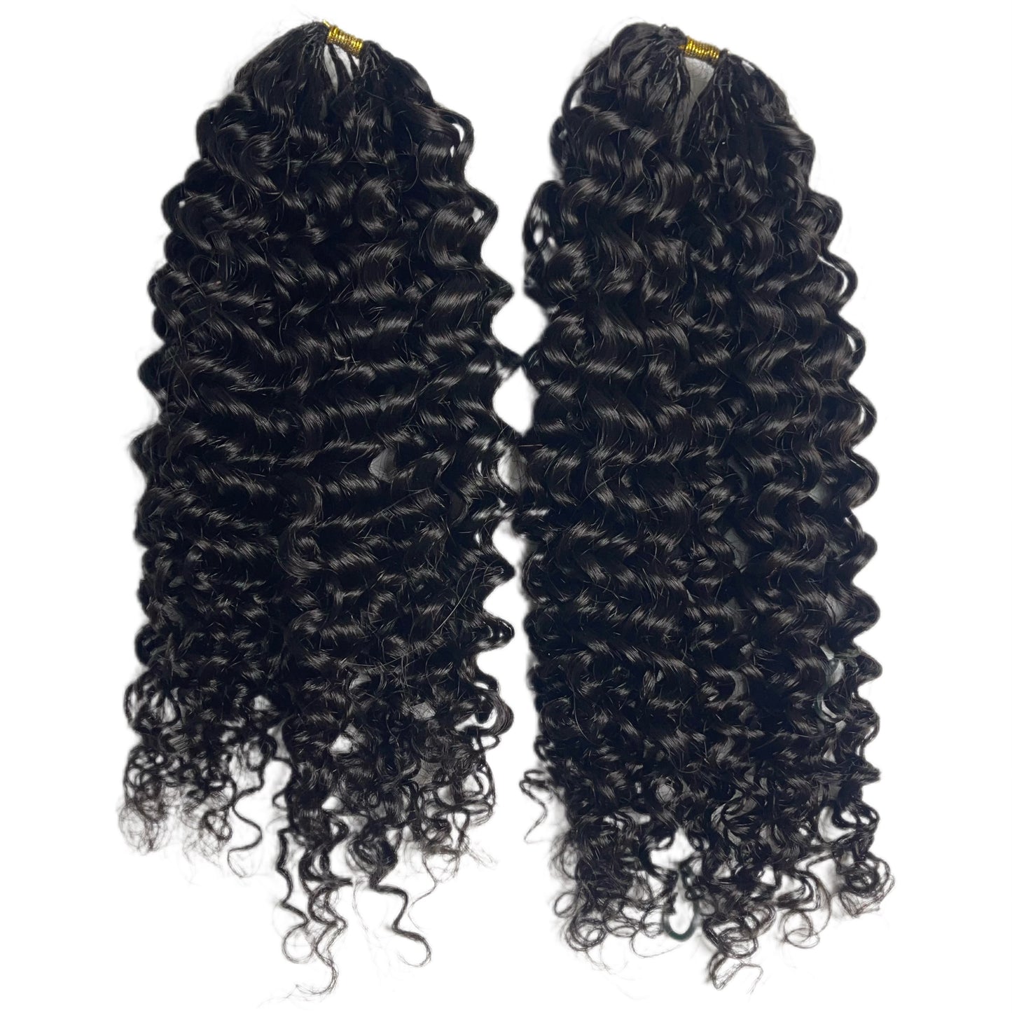100% human 14 inch Deep curly Feather crochet hair