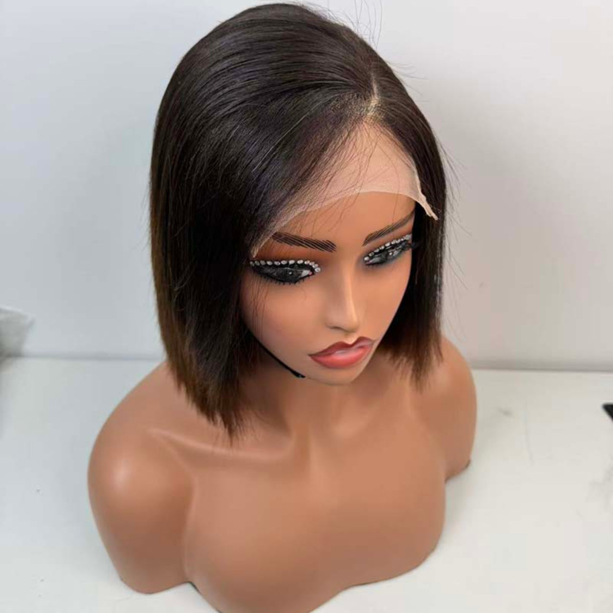 Short Bob Wigs Brazilian Human Hair 8 Inch 5*5 Lace Closure