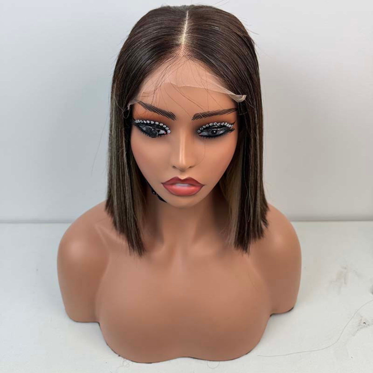 10Inch-12Inch 5*5 Lace Closure Wigs Piano Color Human Hair Wigs