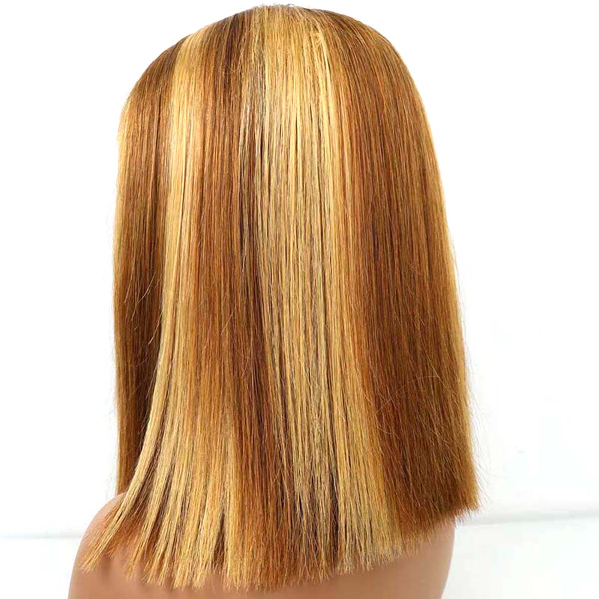 4*4 Lace Closure Bob Wig #P4/27 12Inches Premium Quality 100% Human Hair
