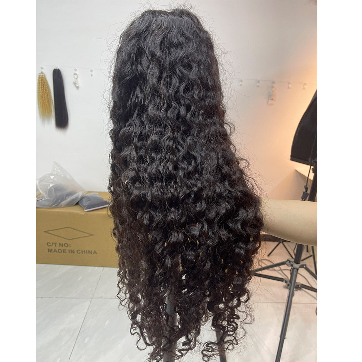 32Inch Curly Lace Closure Wig Brazilian Human Hair