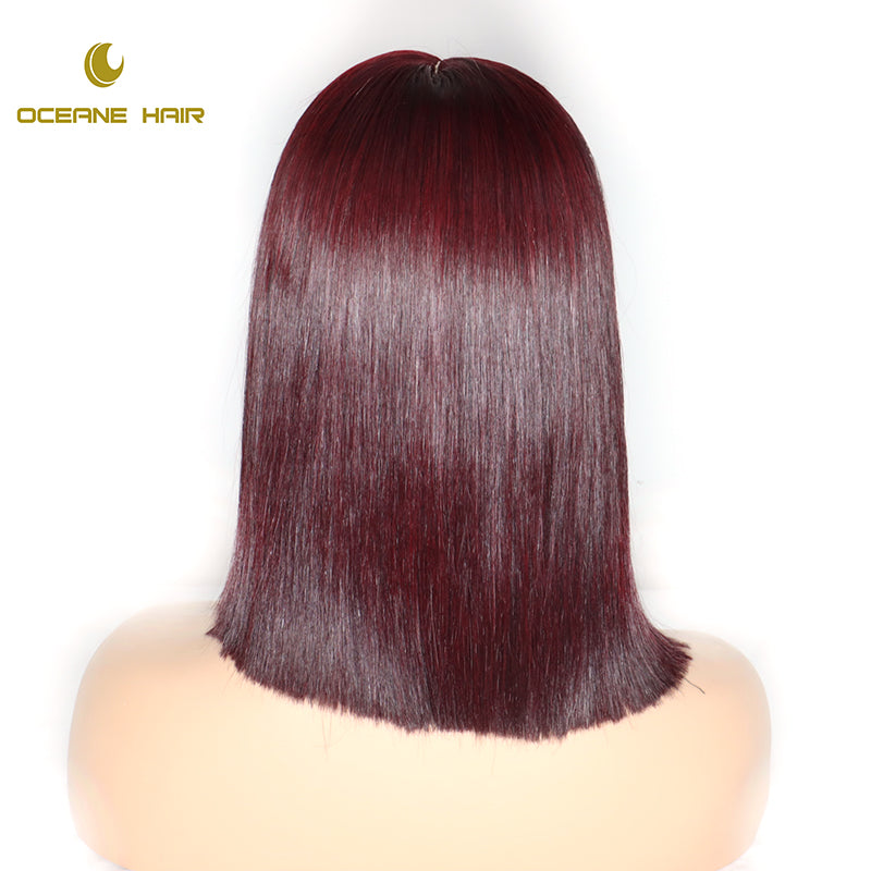 Wholesale Vietnamese bob wigs human hair Transparent Lace for Black Women