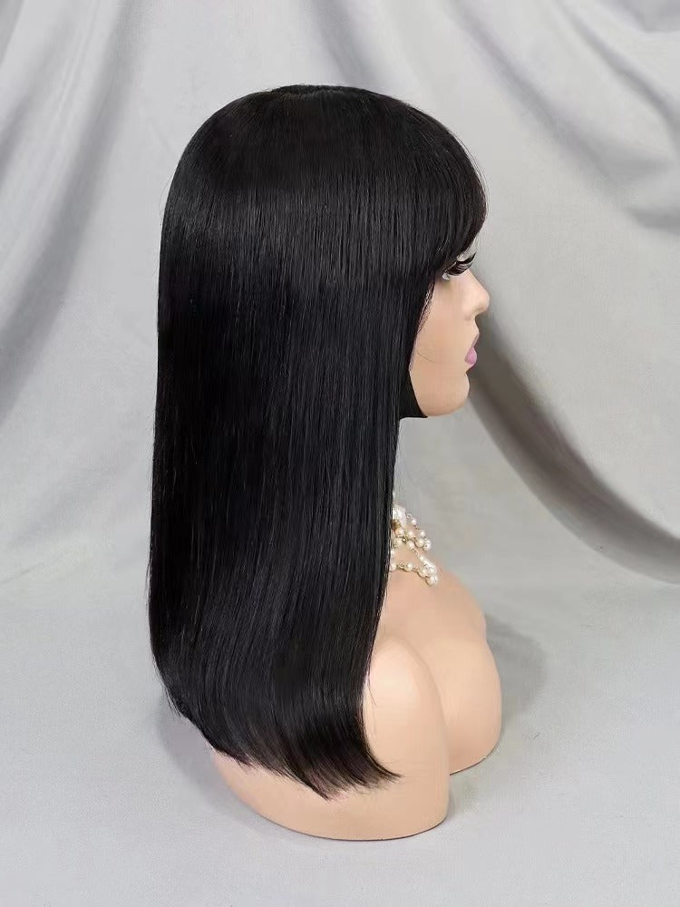1x4 lace closure 14" Bob wig #NC colors Brazilian human hair