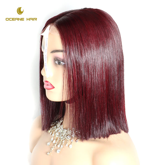 Wholesale Vietnamese bob wigs human hair Transparent Lace for Black Women