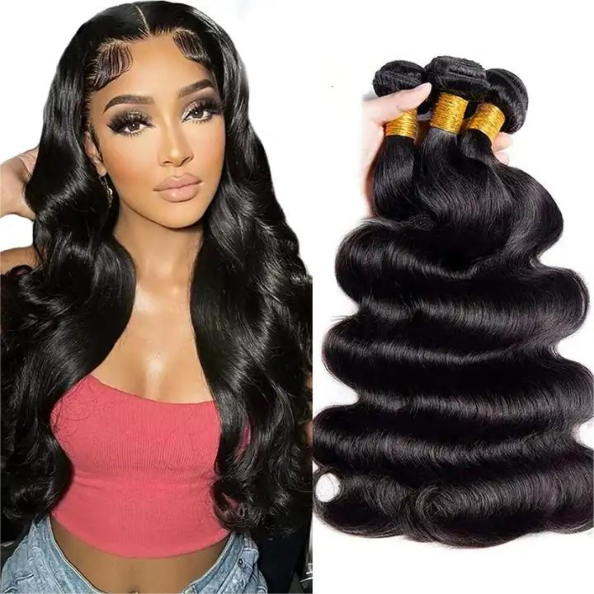 10A Grade Wholesale Raw Body Wave Bundles Brazilian Black Cuticle Aligned Human Hair Extensions Bundle