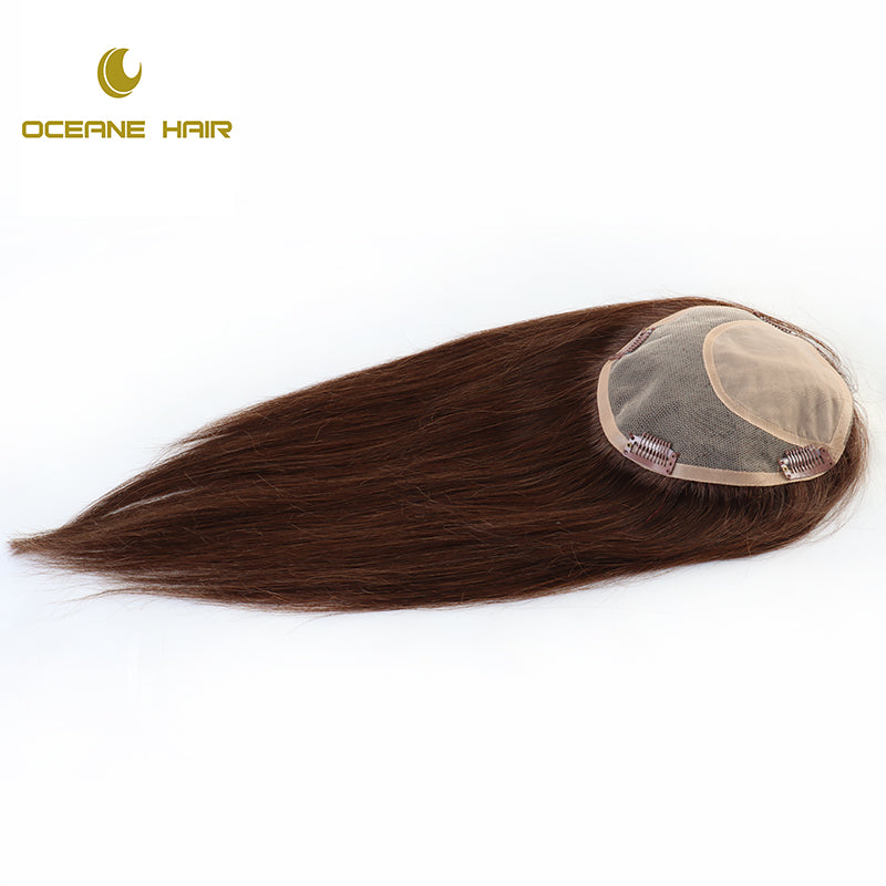 5.25"x5.75" silk base  human hair topper