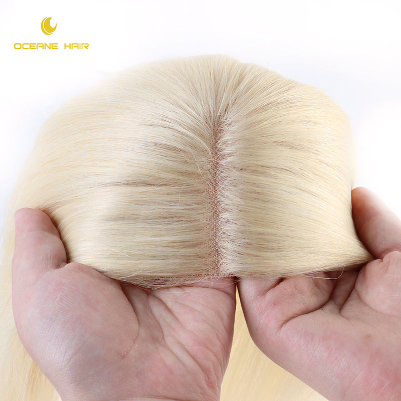 5.25"x5.75" silk base  human hair topper