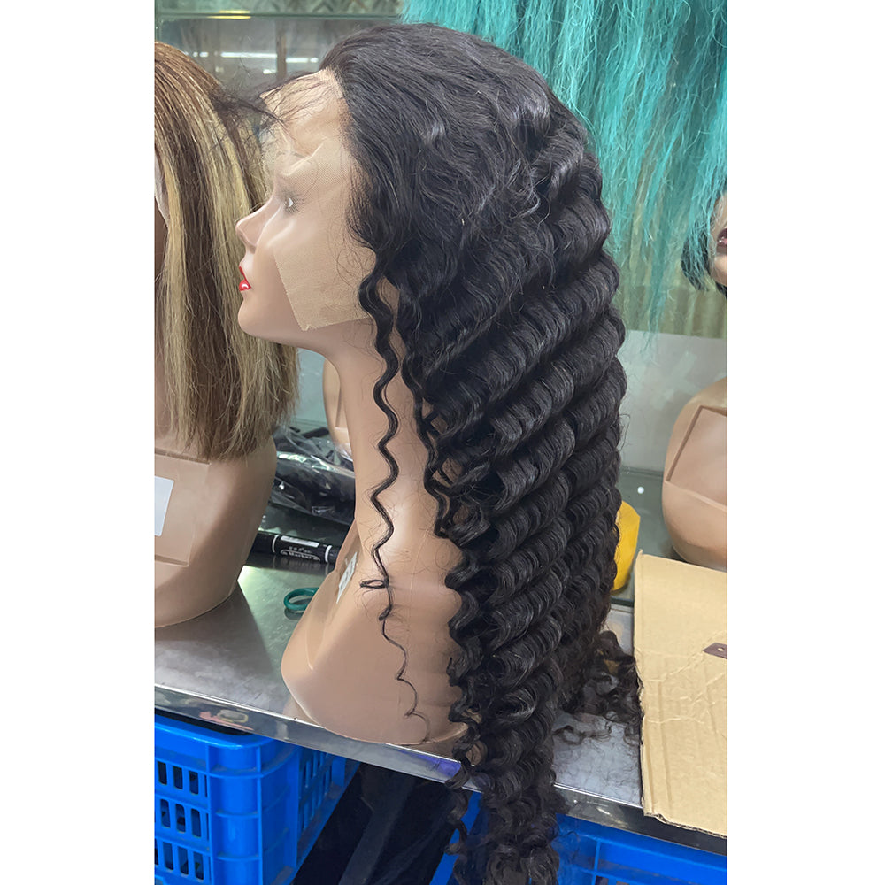 13x4Transparent Lace frontal wigs  150% Density Loose Deep  100%Brazlian Human Remy hair