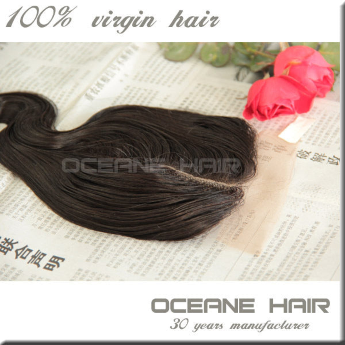 4*4 Lace Closure Peruvian Body Wave human hair