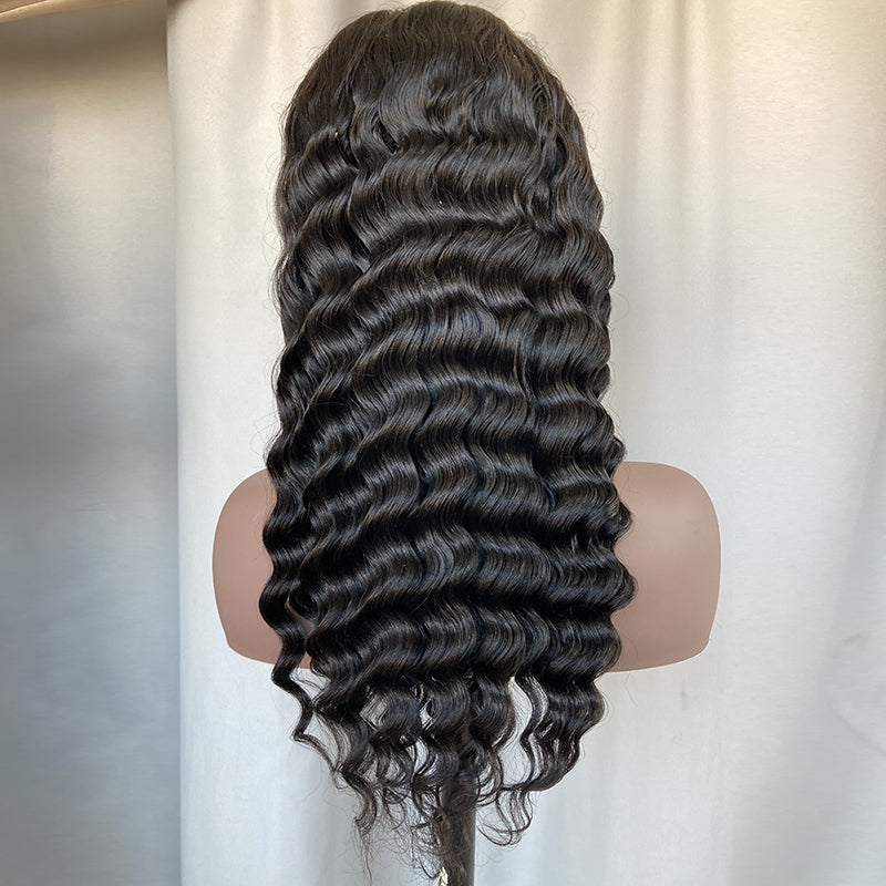 13x4Transparent Lace frontal wigs  150% Density Loose Deep  100%Brazlian Human Remy hair