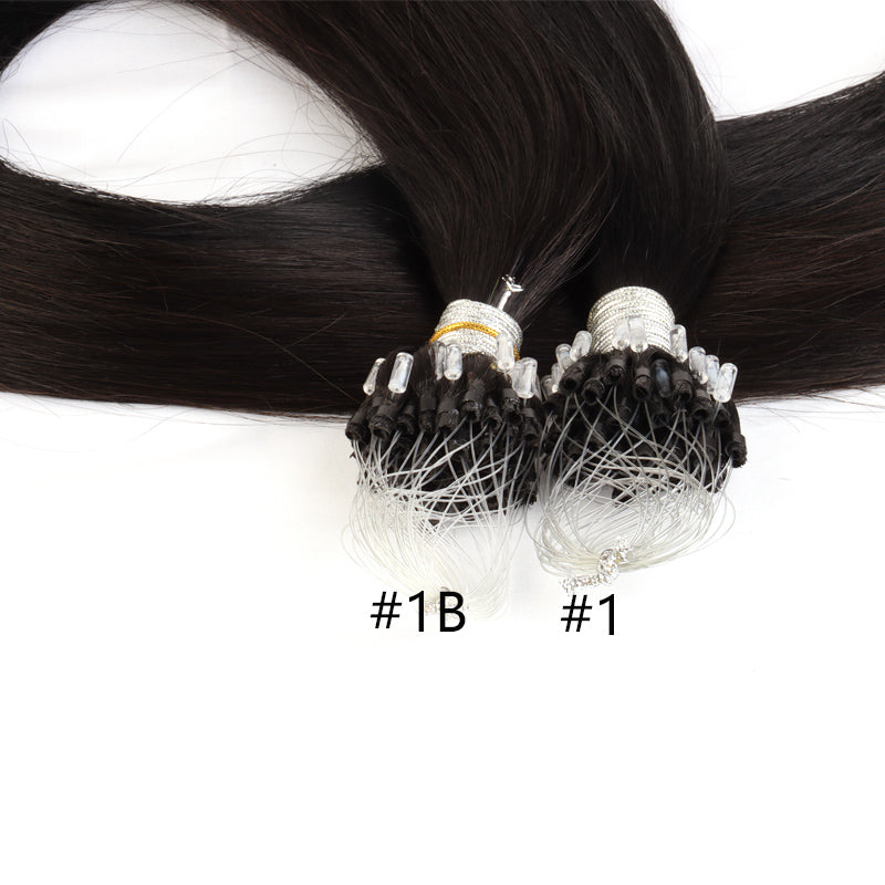 100% Remy Human Hair Micro Ring Hair Extensions 10-28 Inch 100g Per Piece
