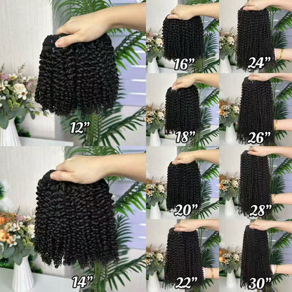 SDD Afro Curly Hair Bundles Indian Human Hair Black Color Premium Quality