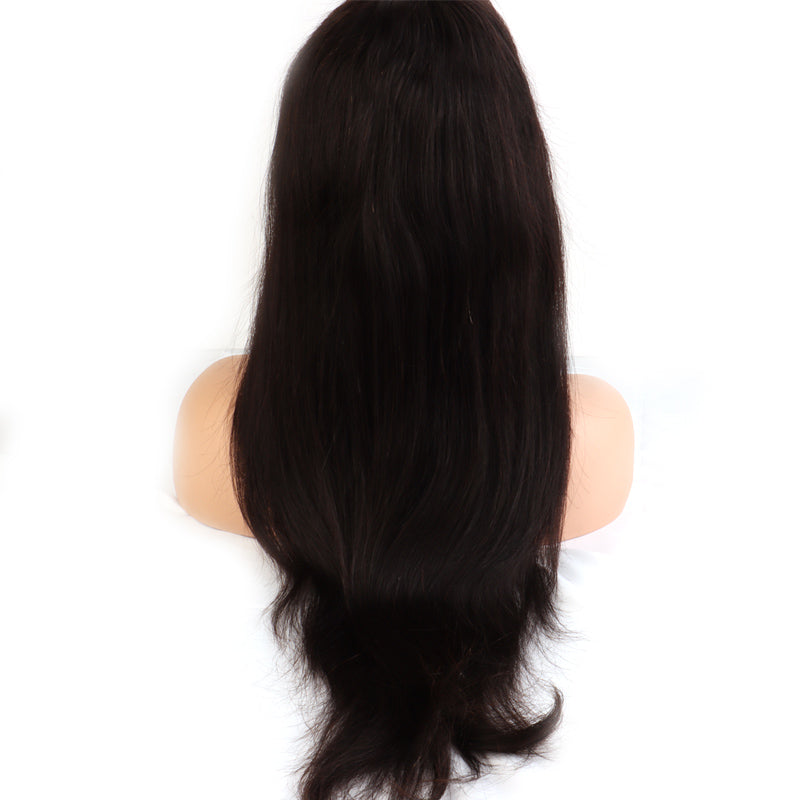 Long Straight Wig with Bangs Natural Black Wigs for Women
