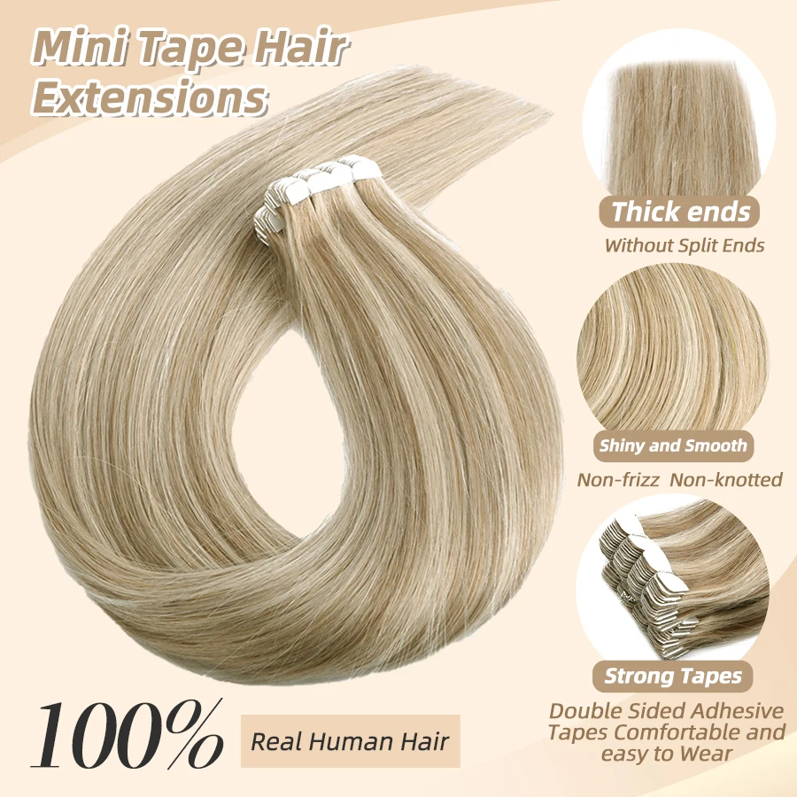 100% real human Tape in hair Extension