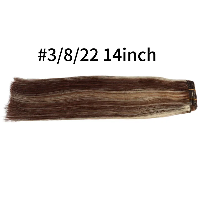 Double Drawn Colorful Hair Weft 100% Human Hair Various Color