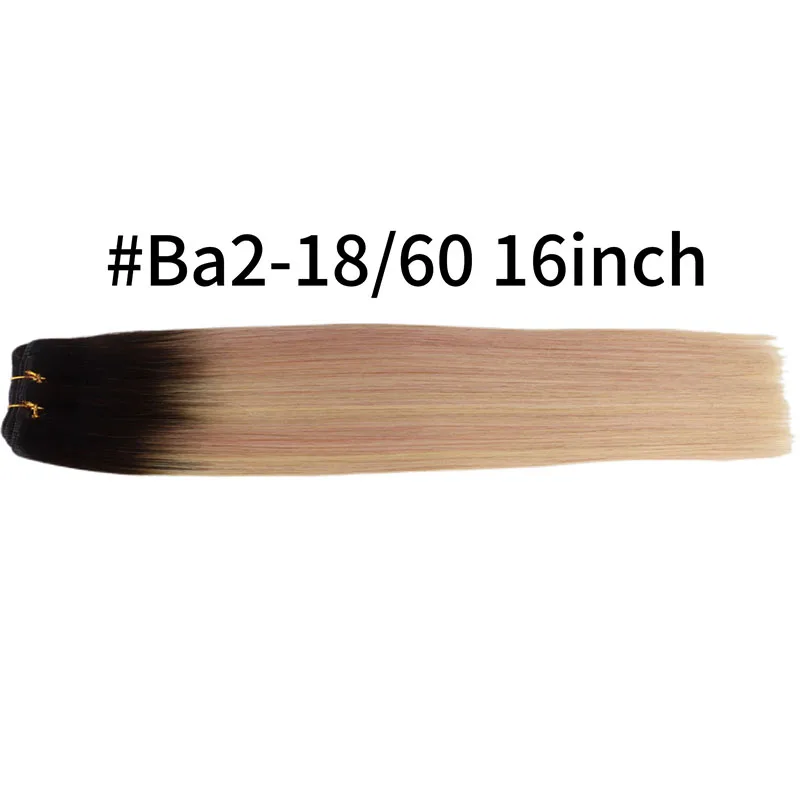 Double Drawn Colorful Hair Weft 100% Human Hair Various Color