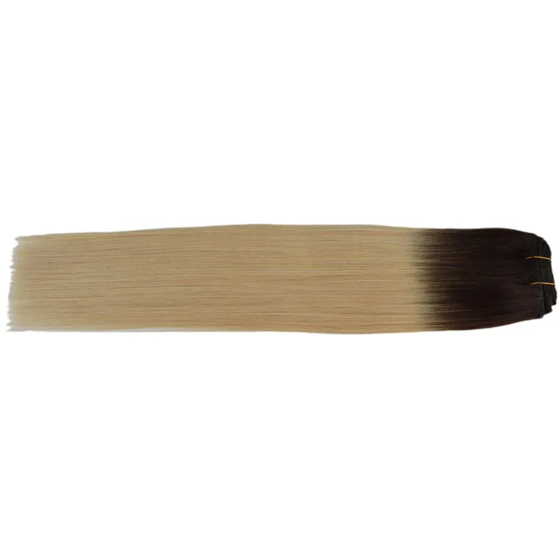 Double Drawn Colorful Hair Weft 100% Human Hair Various Color