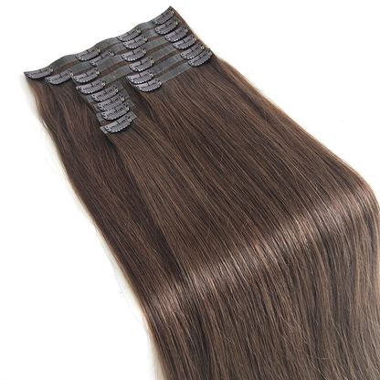 100% Remy Human Hair PU seamless Clip-in Hair Extensions
