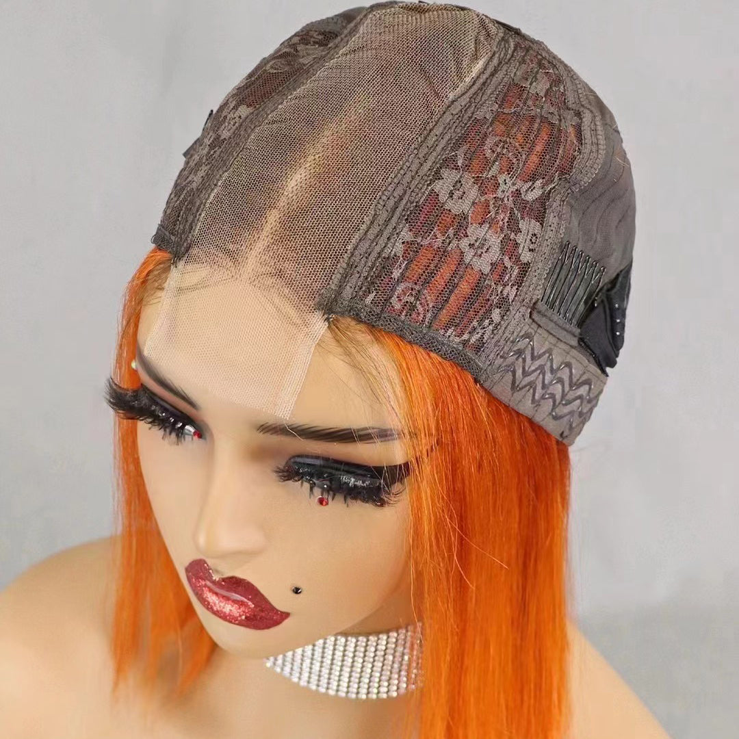 2×6Lace  #4T350  Human Hair Bob Wig