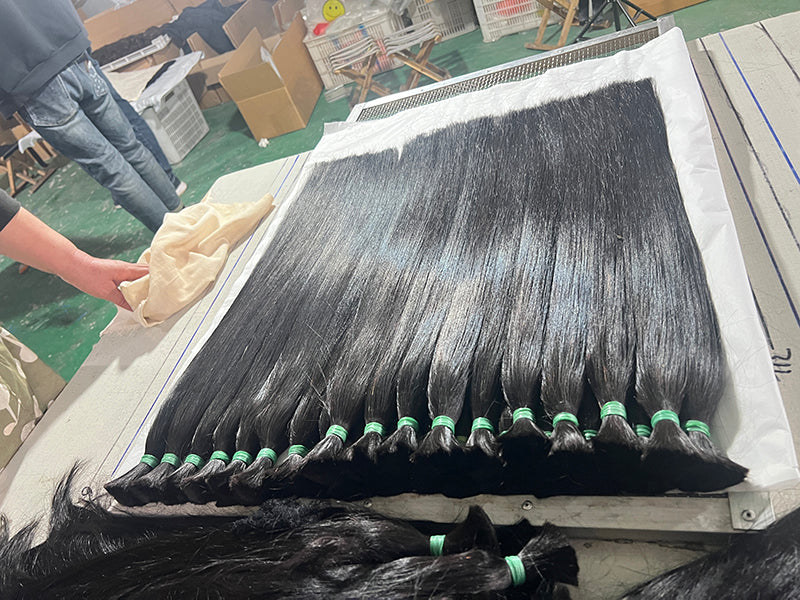 Natural Color Hair Bulk 100% Human Hair No Weft