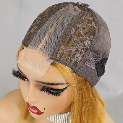 2×6 Lace #1BT30  Human Hair Bob Wig