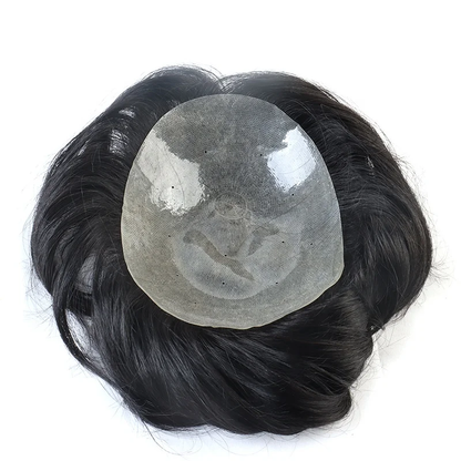 8x10 Inch 100% Human Hair Q6 Style Men's Toupee