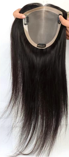 full lace #3 net human hair toppers for women