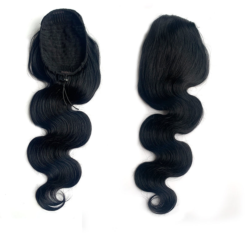 Drawstring Ponytail Hair Extensions Body Wave Clip In Ponytail