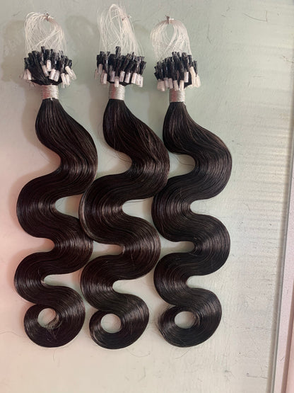 100% Remy Human Hair Micro Ring Hair Extensions 10-28 Inch 100g Per Piece