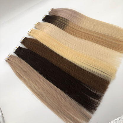 100% real human Tape in hair Extension