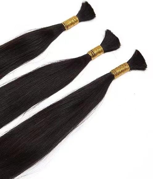 Natural Color Hair Bulk 100% Human Hair No Weft