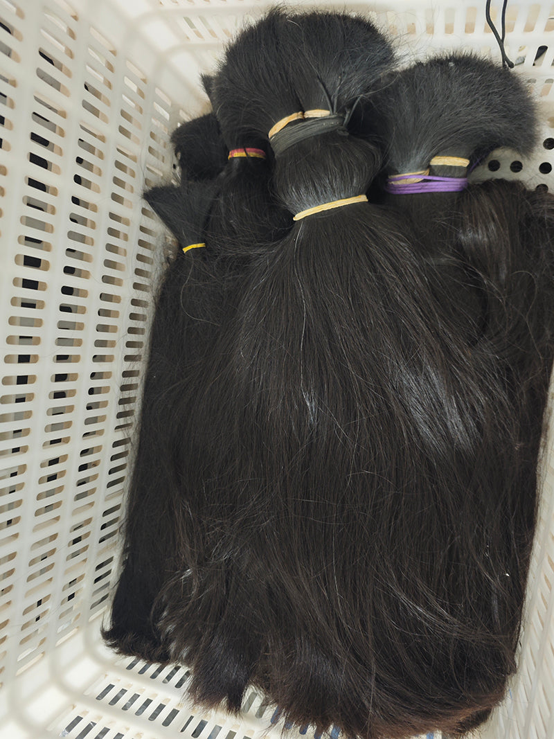 Natural Color Hair Bulk 100% Human Hair No Weft