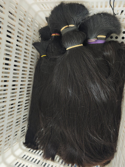 Natural Color Hair Bulk 100% Human Hair No Weft