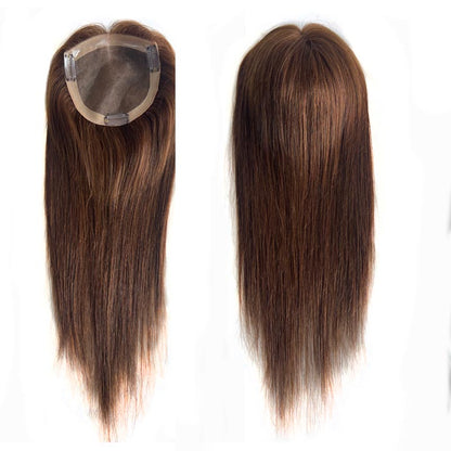 5*5 Mono Base Hair Topper Brown Color 100% Human Hair